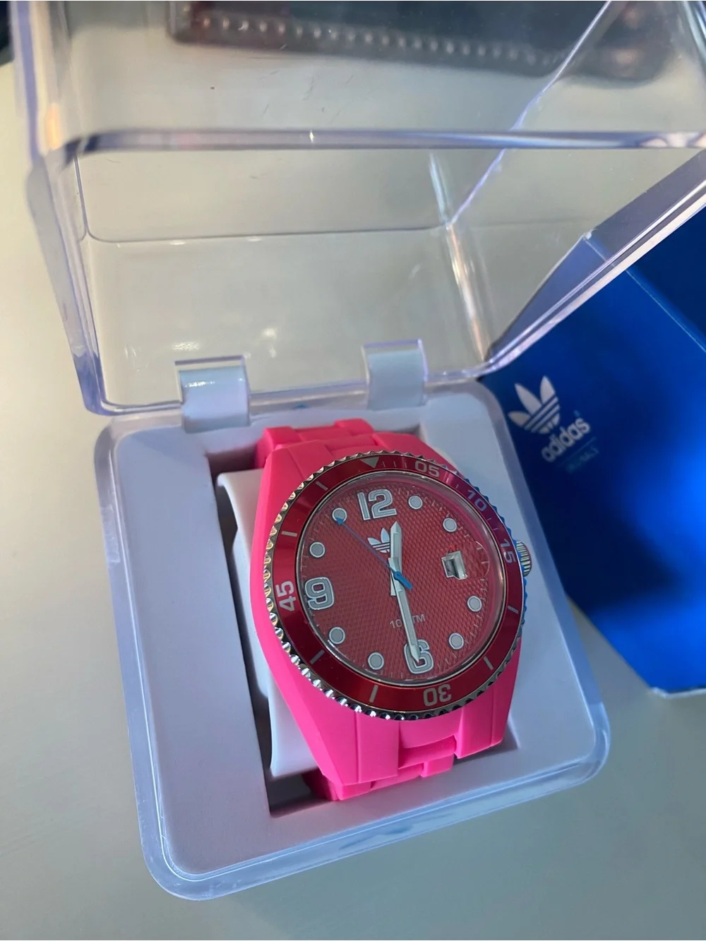 adidas Originals Hot Pink Silicone Sport Watch